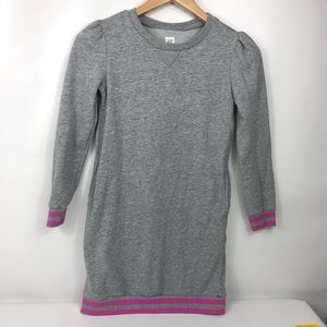 Gap Girl Knit Tunic Top Dress Gray Pink sz large